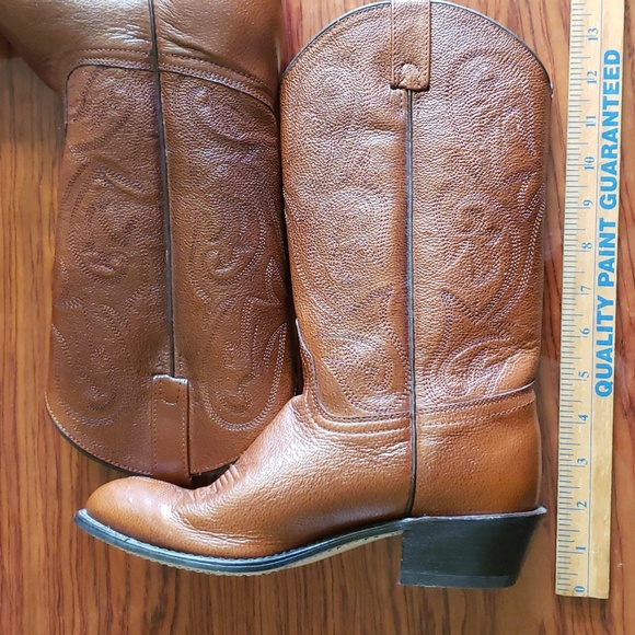 Acme Vintage Western Cowboy Boots brown leather Men's Size 8.5 M - Picture 7 of 16